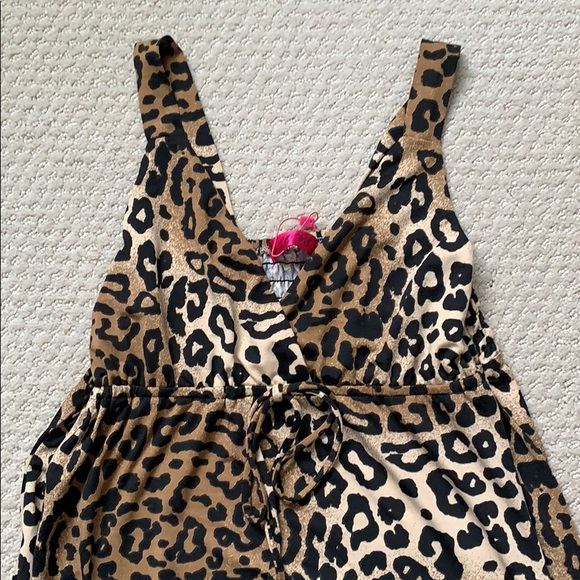 NEW LOVE leopard nightie, bathing suit cover MED - Picture 2 of 12